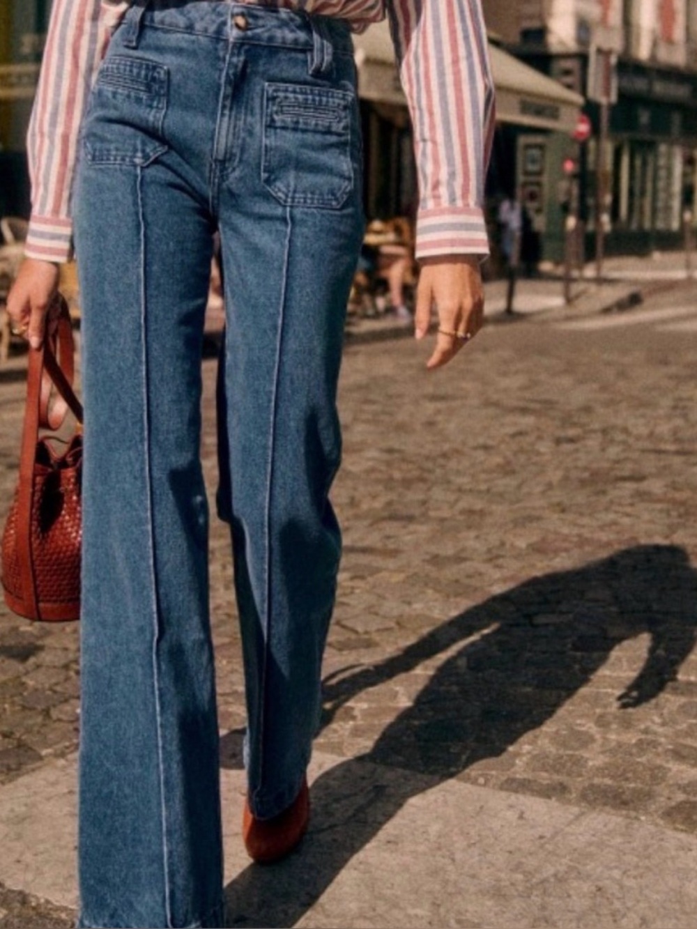 Met Sezane Augusto Blue Denim Jeans size 36 S